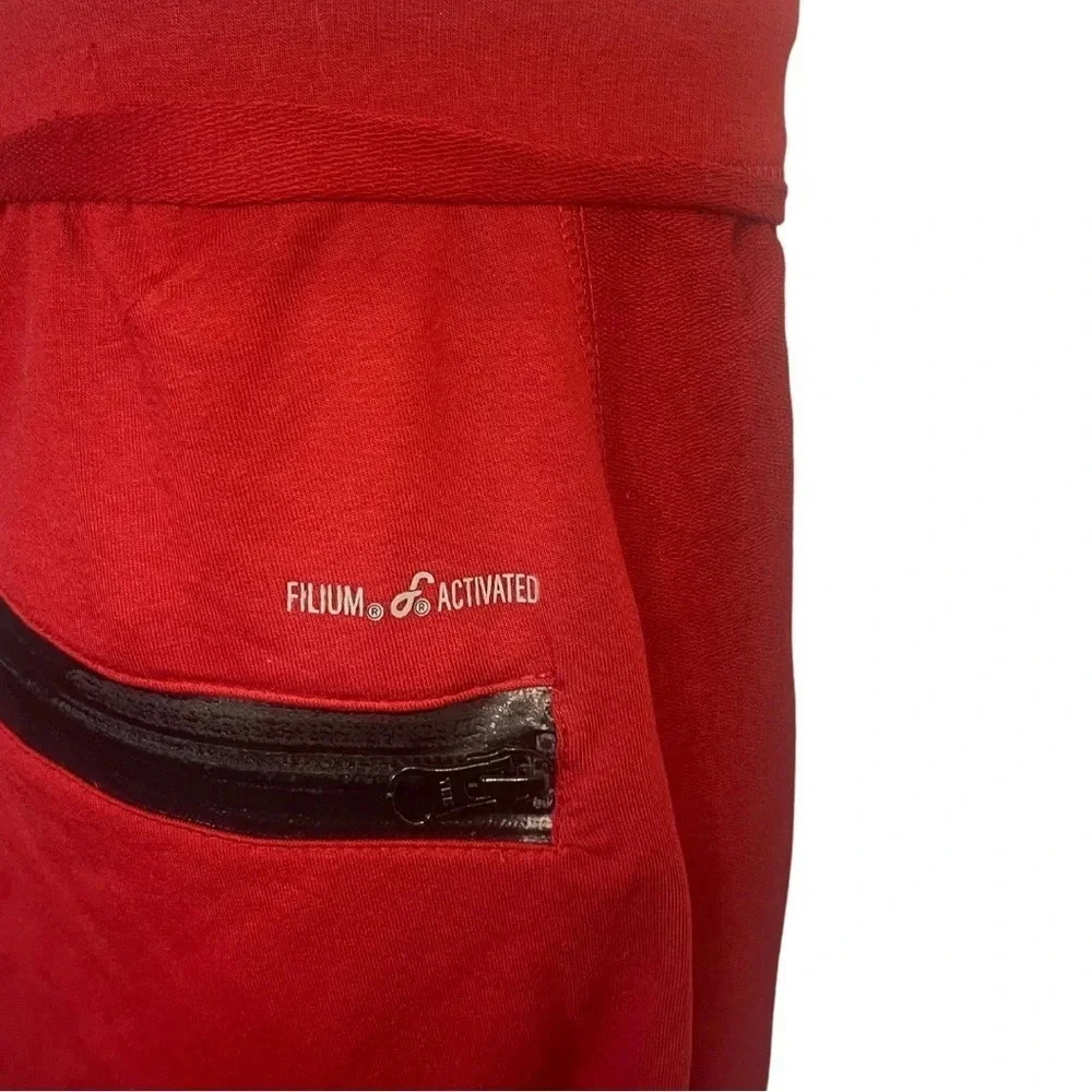 Ably Filium Tech Sweatpants Men’s Red Athleisure Joggers Performance Stretch NWT - Picture 7 of 10